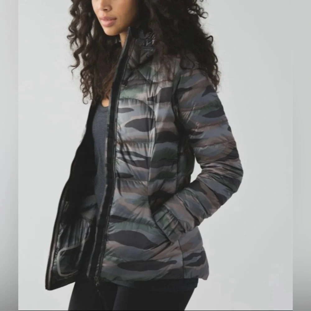 Rare Lululemon Fluffin’ Awesome Jacket Coat Coast Camo Butter Pink Multi Sz 6